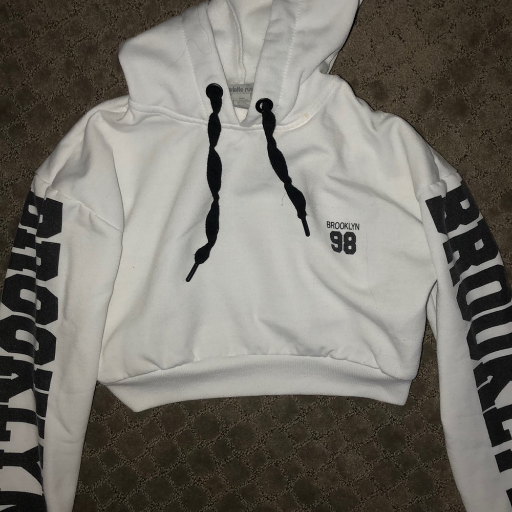 Charlotte Russe Cropped brooklyn hoodie